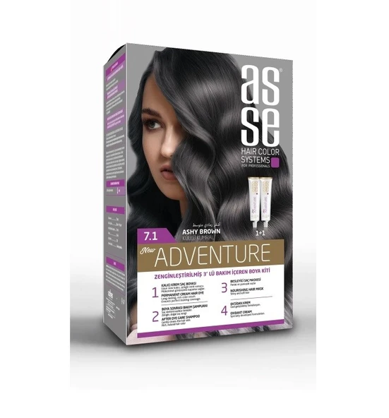 Asse Adventure Saç Boyası 7.1 Küllü Kumral