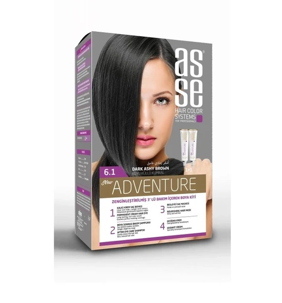 Asse Adventure Saç Boyası 6.1 Koyu Küllü Kumral