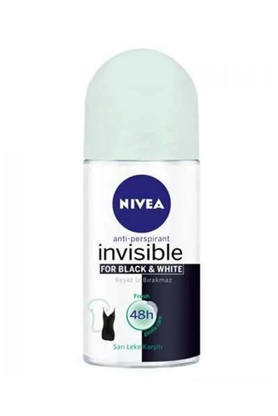 Nivea Black & White Invisible Fresh Antiperspirant Ter Önleyici Leke Yapmayan Kadın Roll-On Deodoran