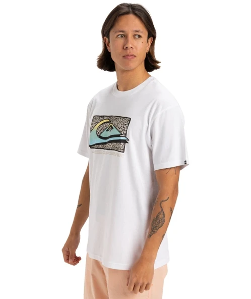 Quiksilver Retro Fade Ss Erkek Beyaz Tişört EQYZT08058 Beyaz - Resim 2