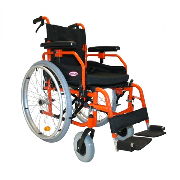Poylin P967 Alüminyum Tekerlekli Sandalye(42 CM) - Resim 3