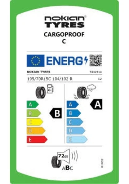 Nokian Tyres 195/70 R15 C104/102R Cargoproof C Yaz Lastiği 2025 Üretim - 3