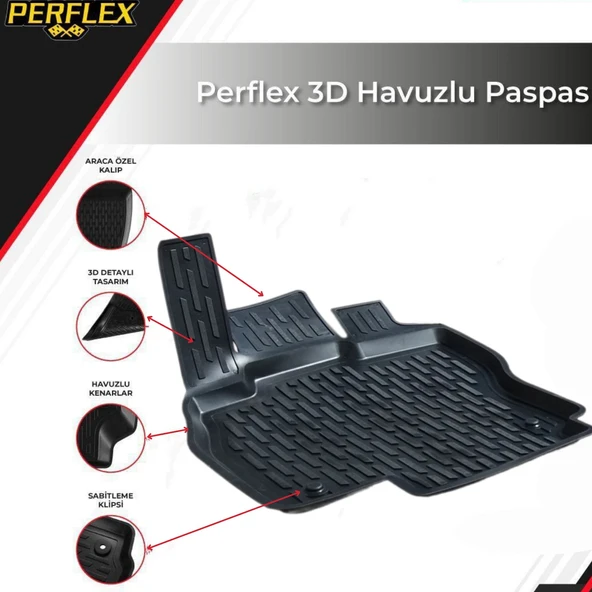 3D PASPAS SİYAH SKODA SUPER B 2015+ - 2