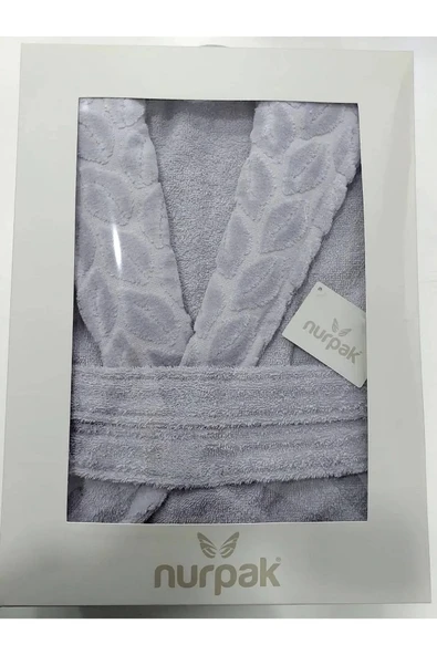 Nurpak Battal Boy Tek Bornoz Şalyaka-Hazal Gri (Beden 2XL-3XL)