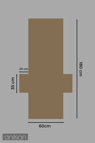 %100 Pamuk Şezlong Havlusu Kahverengi 60x180 cm - Hızlı Kuruyan Plaj ve Havuz Havlusu - 3