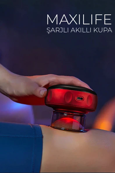 Smart Cupper Şarjlı Kupa Çekme Işık Tedavili Hacamat Masaj Vakum Cihazı - 6