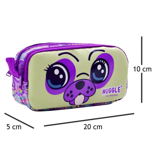 Muggle 3 Bölmeli Dog Okul Çantası + Termoslu Beslenme Çantası + Kalemlik - 5