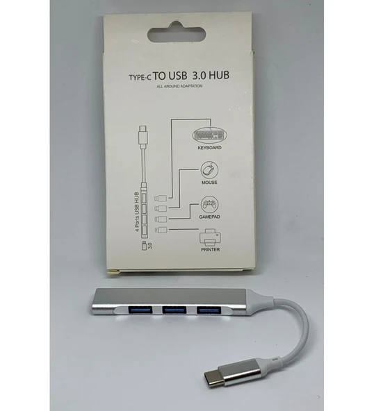 Desingshop All 4 In 1 Type-C To USB 3.0 Hub Adaptör Çevirici Dönüştürücü Çoğaltıcı - 4