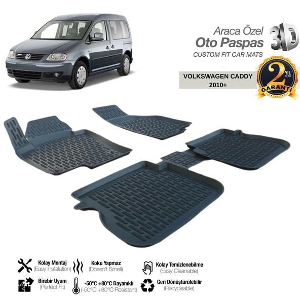 3D PASPAS SİYAH VOLKSWAGEN CADDY 2010+
