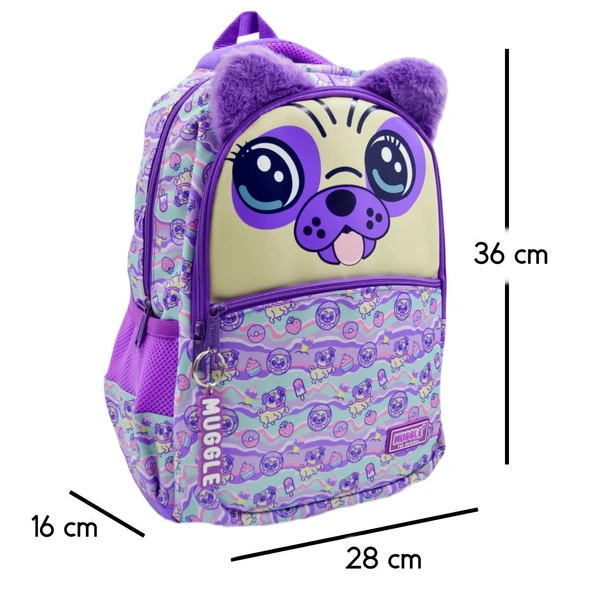 Muggle 3 Bölmeli Dog Okul Çantası + Termoslu Beslenme Çantası + Kalemlik - 3