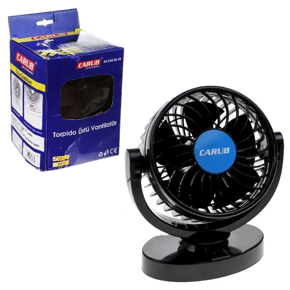 Vantilatör 12V Torpido ÜstüTekli Fan Ayarlı - 2