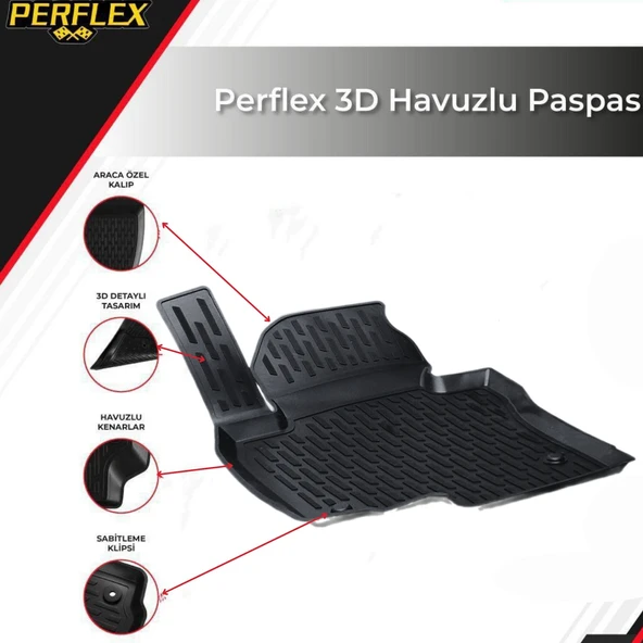 3D PASPAS SİYAH VOLKSWAGEN GOLF 6 2009-2013 - 2