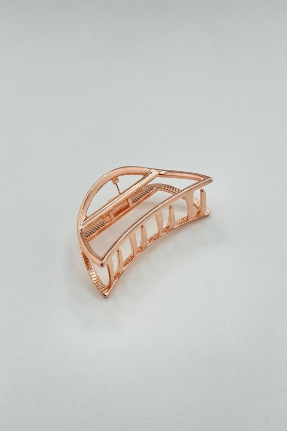 Tokasepeti Yarım Ay Detaylı Metal Mandal Toka Rose - 1