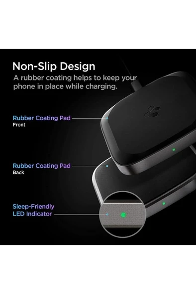 Spigen Powerarc Arcfield 15w Max Hızlı Kablosuz Şarj Cihazı (ios 7.5w / Android 10w / Pixel 15w) - Ach02578 - 4