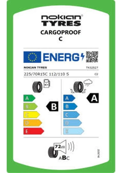 Nokian Tyres 225/70 R15 C112/110S Cargoproof C Yaz Lastiği 2025 Üretim - Resim 4