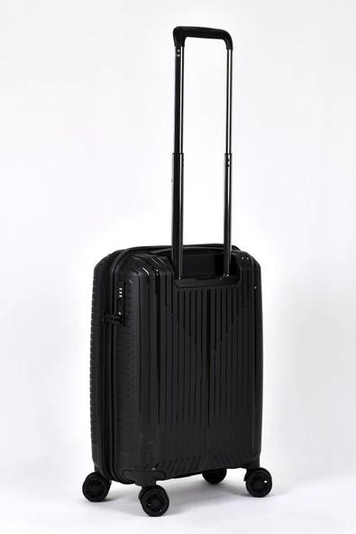 Elatae Ehs Kabin Boy Polipropilen Kırılmaz Valiz Siyah 10729TO - Resim 3