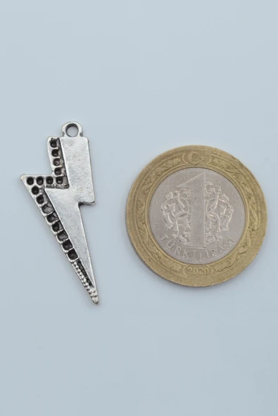 Şimşek - The Flash Gümüş Kaplama Örme Zincir Kolye - Resim 4