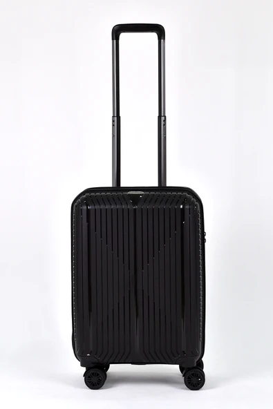 Elatae Ehs Polipropilen 2'li Valiz Seti Büyük Boy - Kabin Boy Kırılmaz Valiz Seti Siyah 10729TO - Resim 4