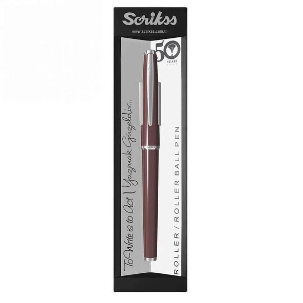 SCRIKSS ROLLER KALEM OZEL KUTU BORDO (33) ürün görseli