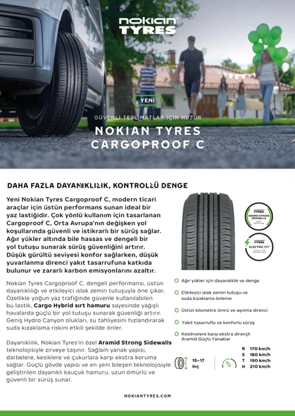 Nokian Tyres 215/75 R16 C116/114R Cargoproof C Yaz Lastiği 2025 Üretim - Resim 3