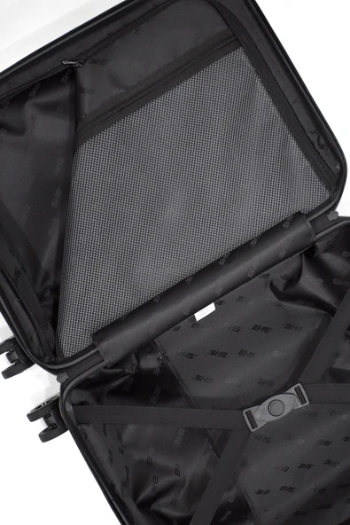 Elatae Ehs Polipropilen 2'li Valiz Seti Büyük Boy - Kabin Boy Kırılmaz Valiz Seti Siyah 10729TO - Resim 6