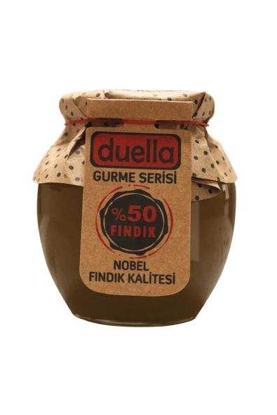 DUELLA PREMIUM %50 ÇİKOLATALI FINDIK KREMASI CAM 330 GR