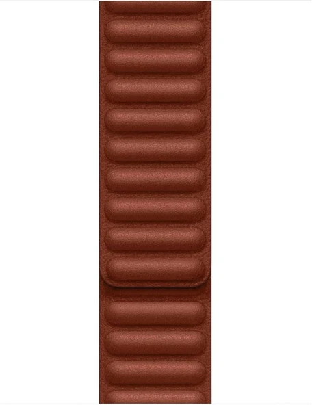 Apple Watch 41 mm Toprak Kırmızısı Baklalı Model Deri Kayış - M/L - Teşhir - 3