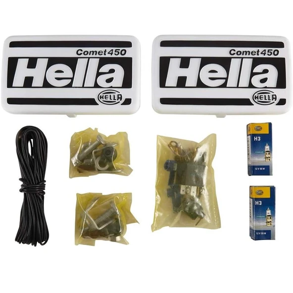 Hella Comet 450 Uzun Hüzme 12V H3 Halojen Far Set 1NB005860-601 - 5