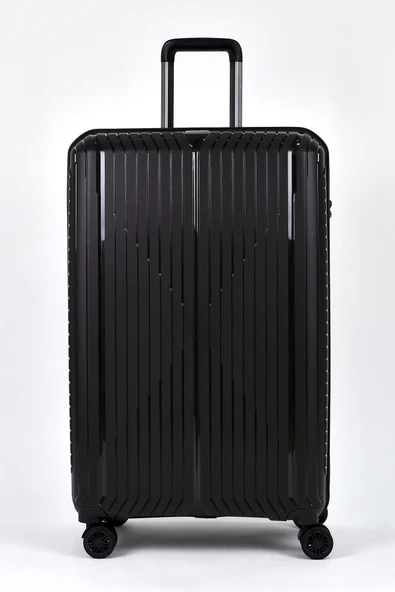 Elatae Ehs Polipropilen 2'li Valiz Seti Büyük Boy - Kabin Boy Kırılmaz Valiz Seti Siyah 10729TO - Resim 2