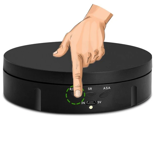 Ürün Çekimi ve Vitrin için 3 Kademeli Dönen Sunum Standı 10 KG - 3