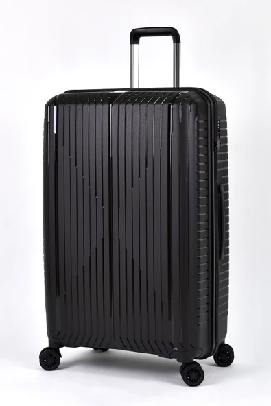 Elatae Ehs Polipropilen 2'li Valiz Seti Büyük Boy - Kabin Boy Kırılmaz Valiz Seti Siyah 10729TO - Resim 3