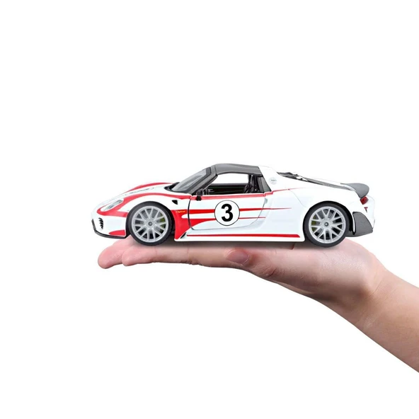 28009 Burago Porsche 918 Spyder 1:24 Model Araba - 8