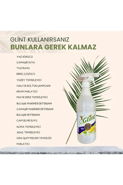 GLİNT 1 Litre %100 Bitkisel Küf Fırın Izgara Temizleyici Yağ Sökücü Çok Amaçlı Yüzey Temizleyici - 3