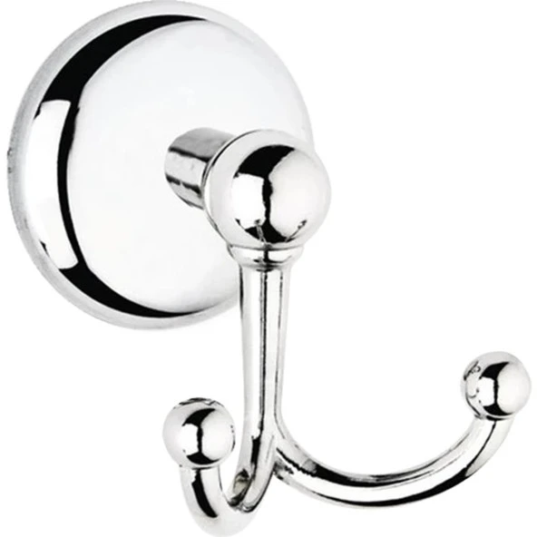 Nobel Fiesta Banyo Tuvalet Havlu Askısı İkili Metal Askılık 8 cm