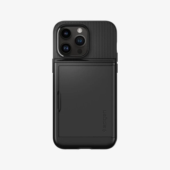 iPhone 14 Pro Max Kılıf, Spigen Slim Armor CS Wallet Black