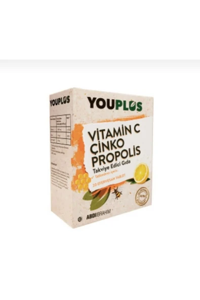 YOUPLUS Vitamin C Çinko Propolis 20 Efervesan Tablet 3 Adet - Resim 2