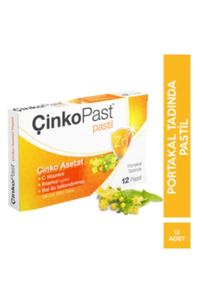 ÇİNKOPAST Çinkopast C Vitamini Ihlamur Bal Pastil 12 li ( TEKLİDİR )