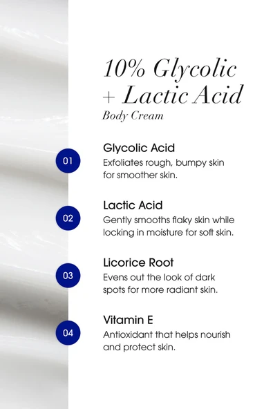 Advanced Clinicals 10% Glycolic + Lactic Acid Vücut Kremi 454GR - 2