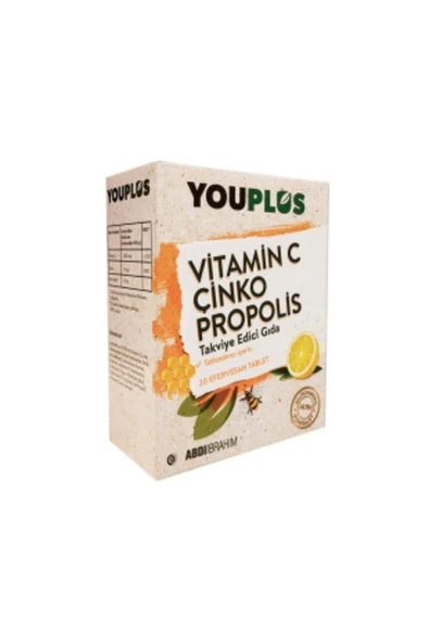YOUPLUS Vitamin C Çinko Ve Propolis 20 Efervesan Tablet - Resim 4