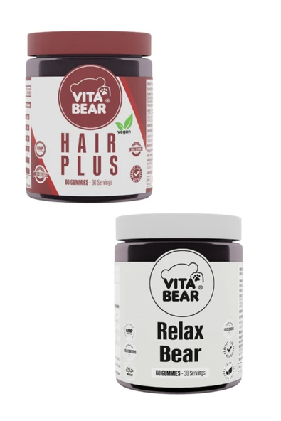 VİTA BEAR Hair Plus Vegan Saç Vitamini & Vita Bear Relax Bear