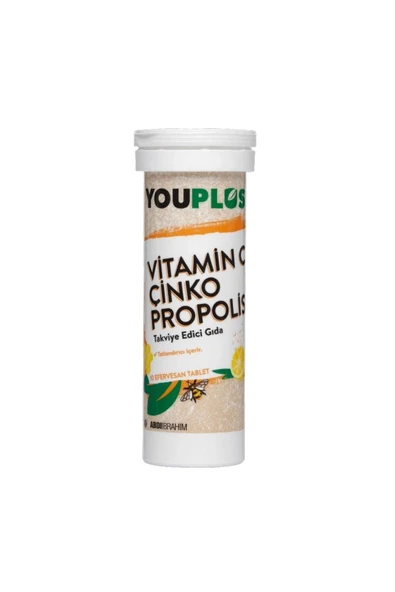 YOUPLUS Vitamin C  Çinko ve Propolis 20 Efervesan Tablet  8699514020158 - Resim 2