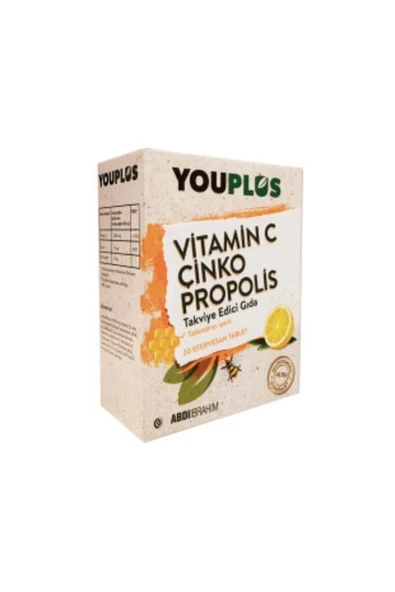 YOUPLUS Vitamin C Çinko Ve Propolis 20 Efervesan Tablet - Resim 2