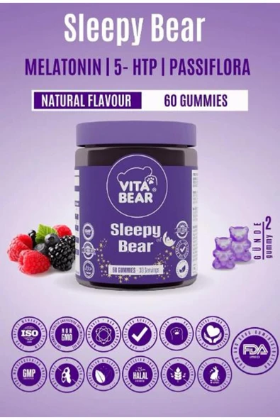 VİTA BEAR Sleepy Bear Melatonin 60 Gummy