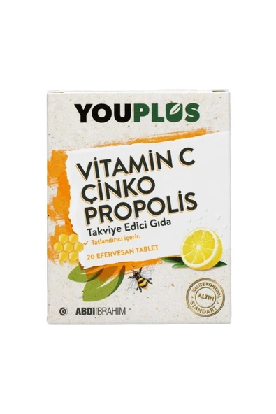 YOUPLUS Vitamin C Çinko Propolis 20 Efervesan Tablet - 3