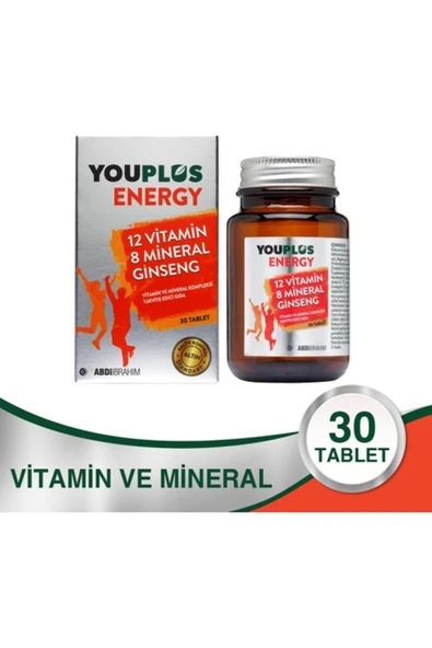 YOUPLUS Energy Vitamin Ve Mineral Kompleksi 30 Tablet