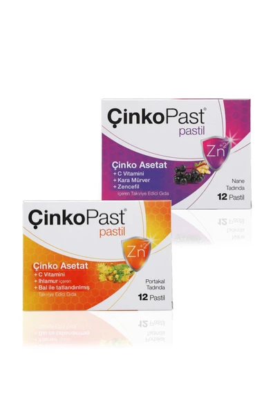 ÇİNKOPAST Ihlamur Bal Ve Zencefil Karamürver Iyonize Çinko Asetat Pastil 2li Set 24 Adet - 2