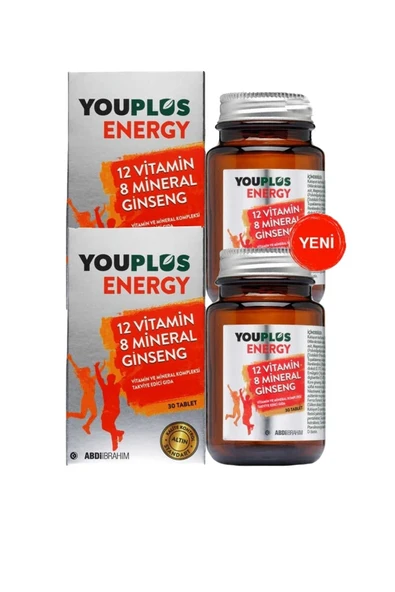 YOUPLUS Multi Ener-g Multivitamin 30 Tablet 1 Alana 1 Bedava