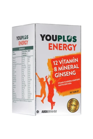 YOUPLUS Energy Vitamin Ve Mineral Kompleksi 30 Tablet - 2