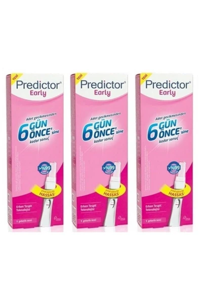 OMEGA PHARMA Predictor Early Erken Gebelik Testi | 3 Adet