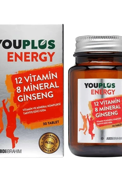 ABDİİBRAHİM Youplus Energy Vitamin ve Mineral Kompleksi 30 Tablet - 2